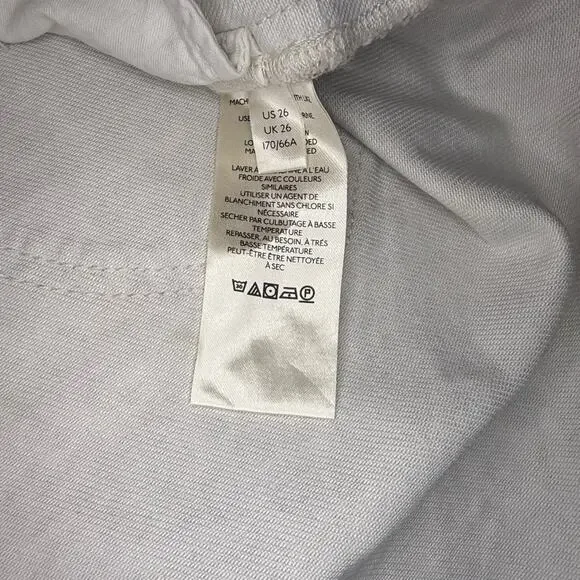 Free People We The Free Bailey Leopard Print Frayed Hem Denim Mini Skirt Sz 26 - Picture 11 of 11